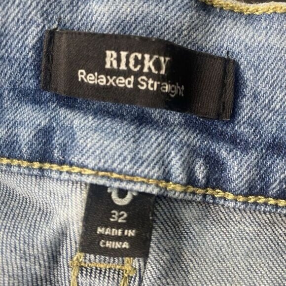 True Religion Men's Ricky Relaxed Straight Jeans Shorts  Sz 32 Blue  107220R New - Picture 5 of 15